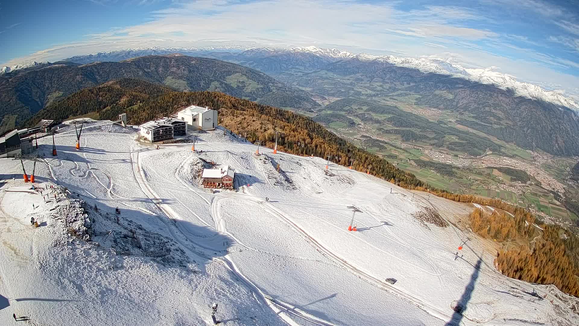 Skigebiet Kronplatz Gipfel | Blick auf Bruneck