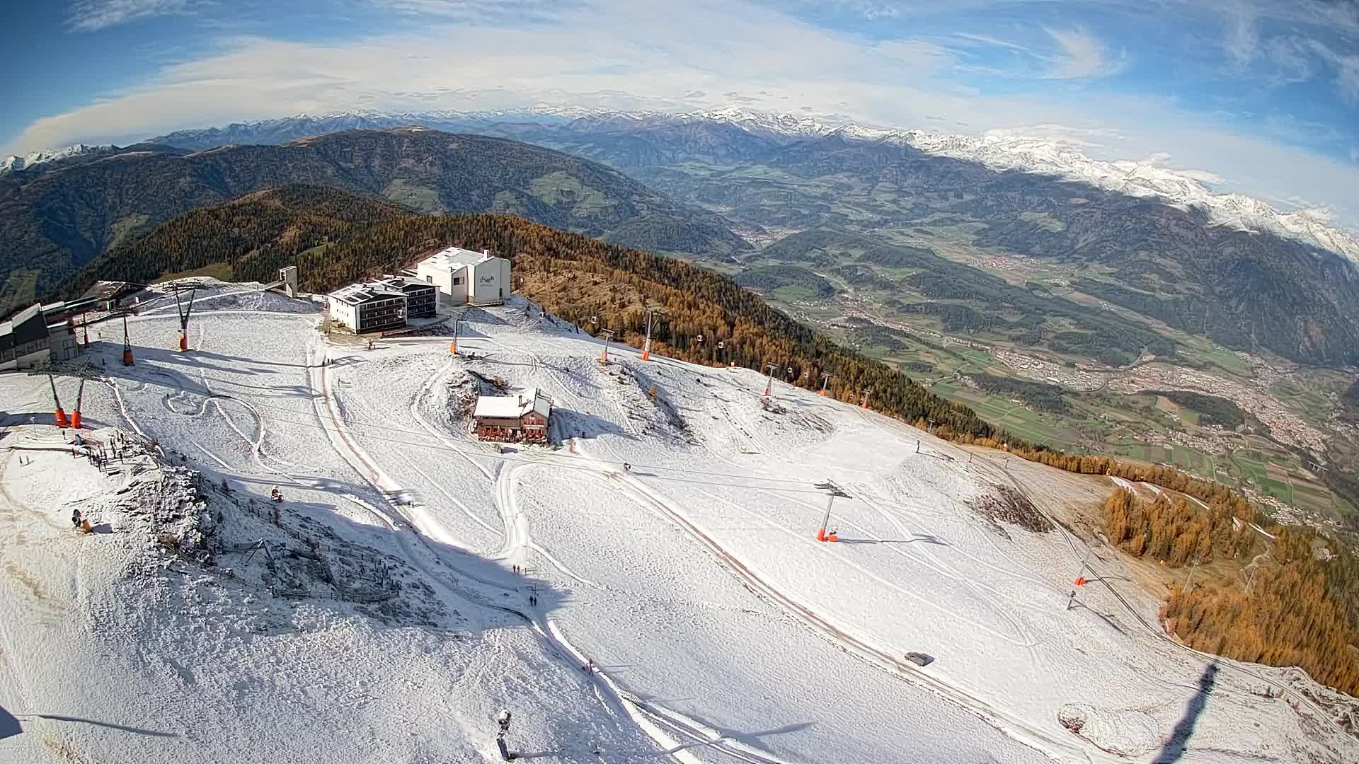 Kronplatz peak Ski resort | view to Bruneck
