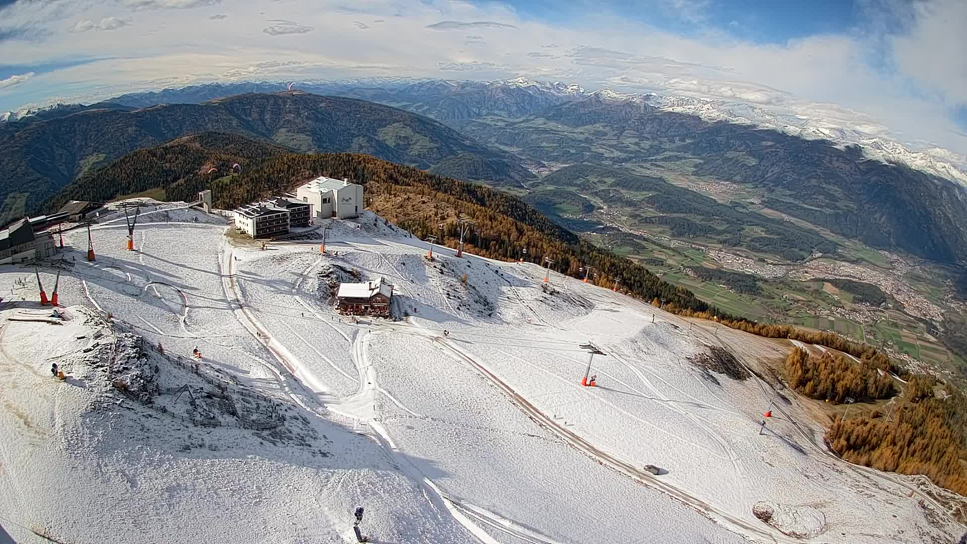 Station de ski Kronplatz sommet | vue sur Brunico