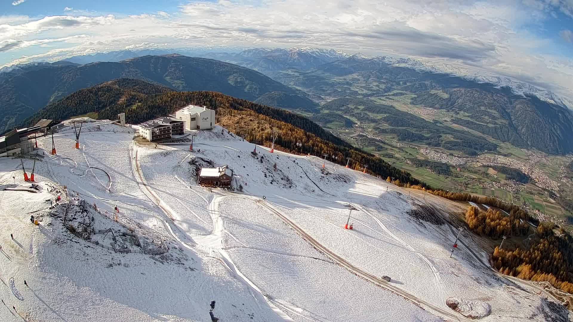 Kronplatz peak Ski resort | view to Bruneck