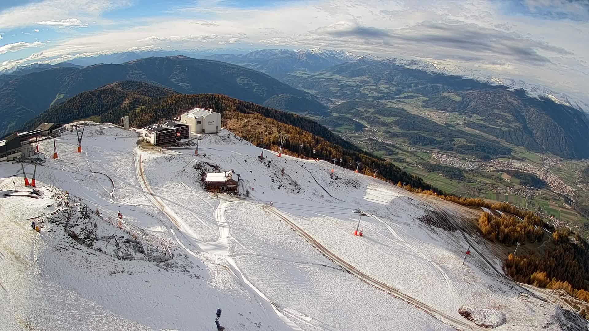 Skigebiet Kronplatz Gipfel | Blick auf Bruneck