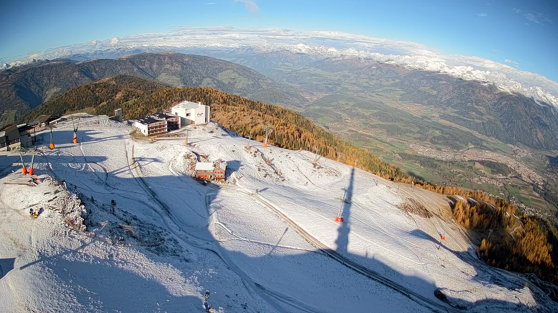 Skigebiet Kronplatz Gipfel | Blick auf Bruneck