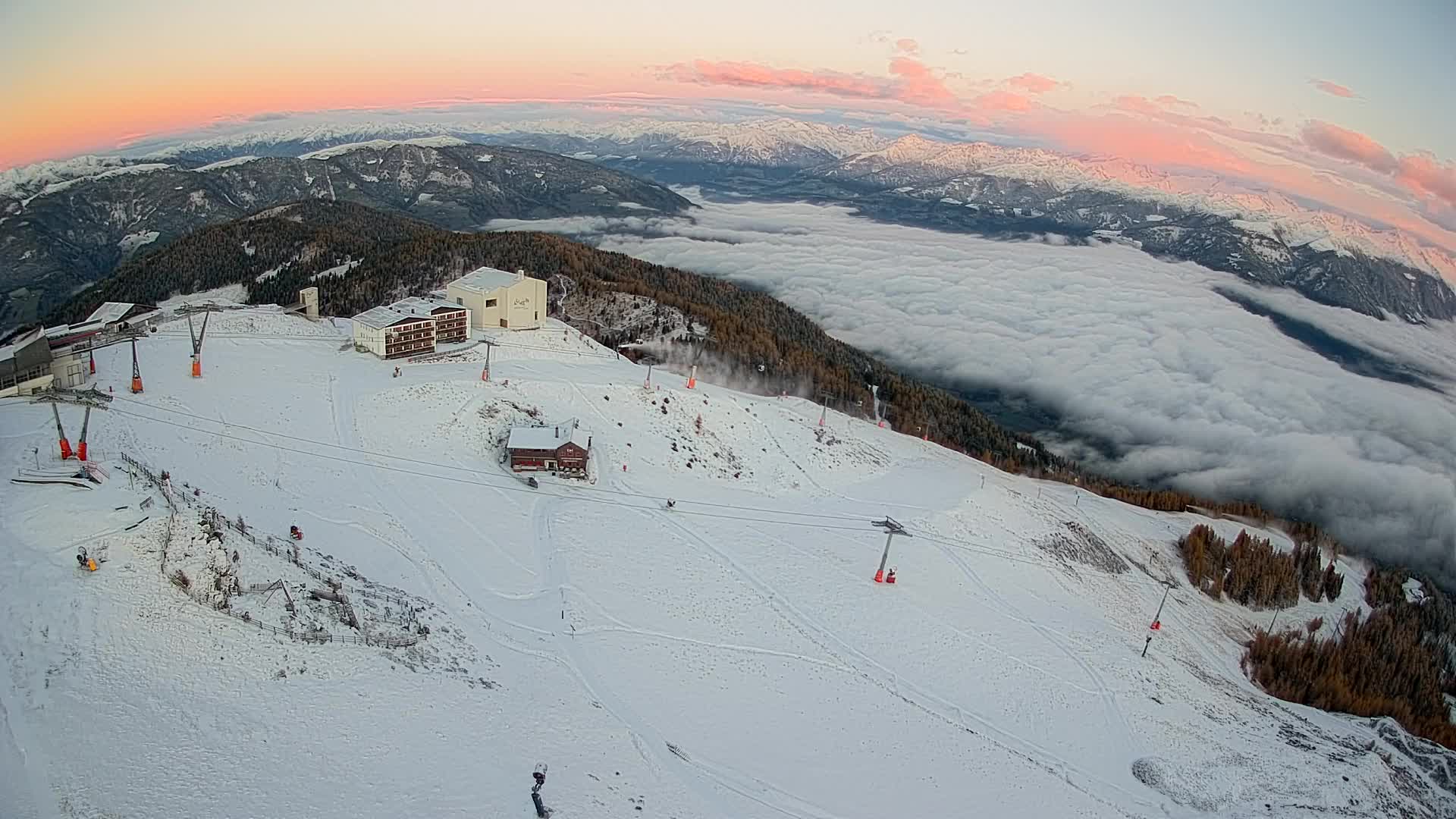 Kronplatz peak Ski resort | view to Bruneck