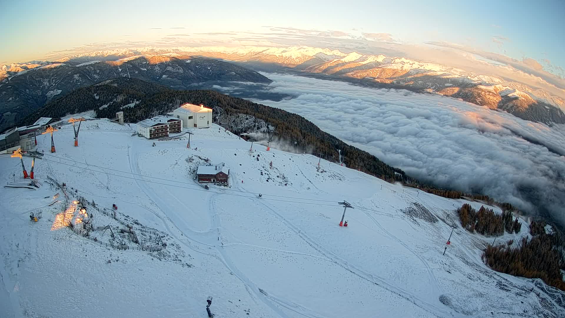Kronplatz peak Ski resort | view to Bruneck