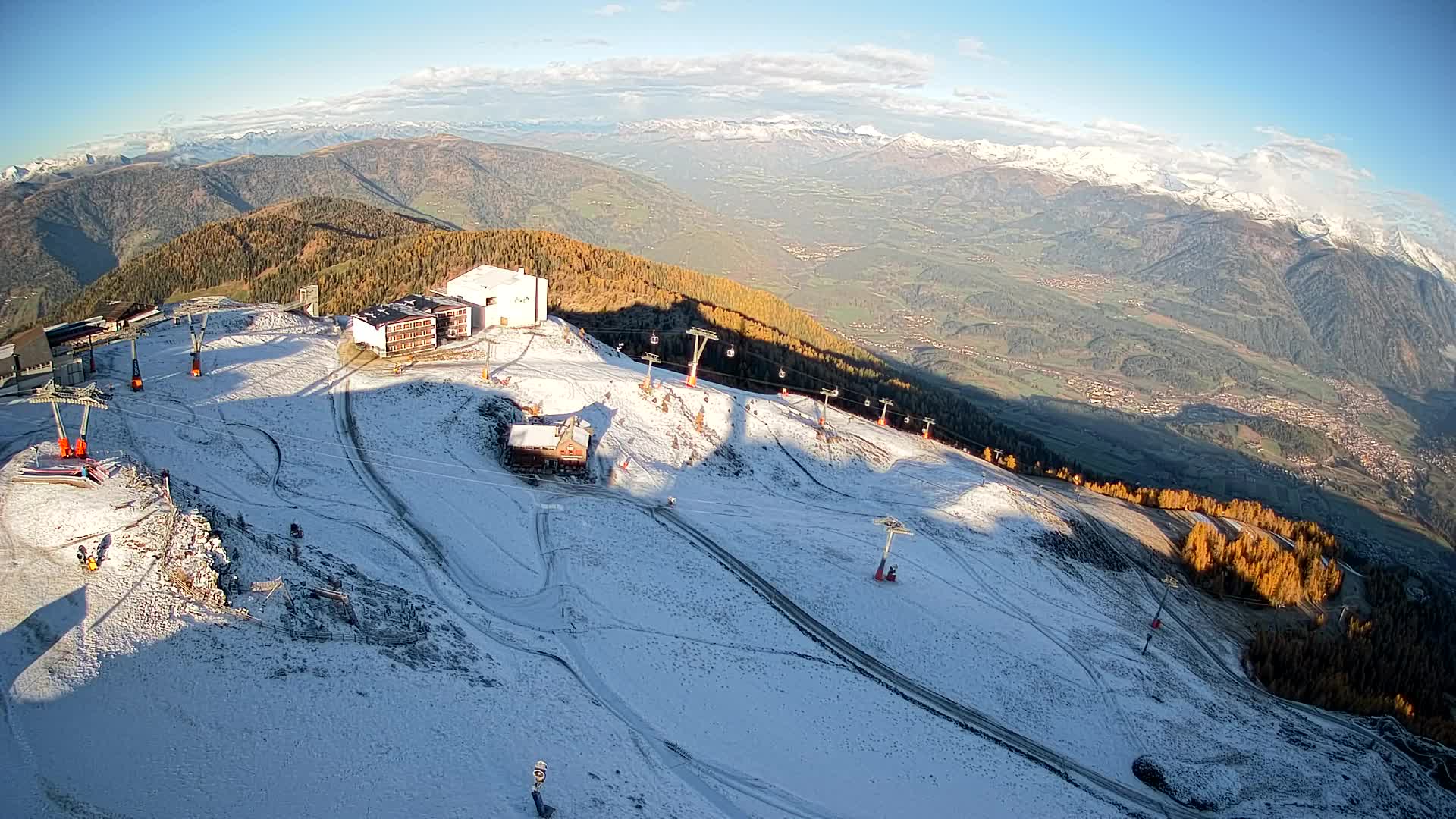 Station de ski Kronplatz sommet | vue sur Brunico