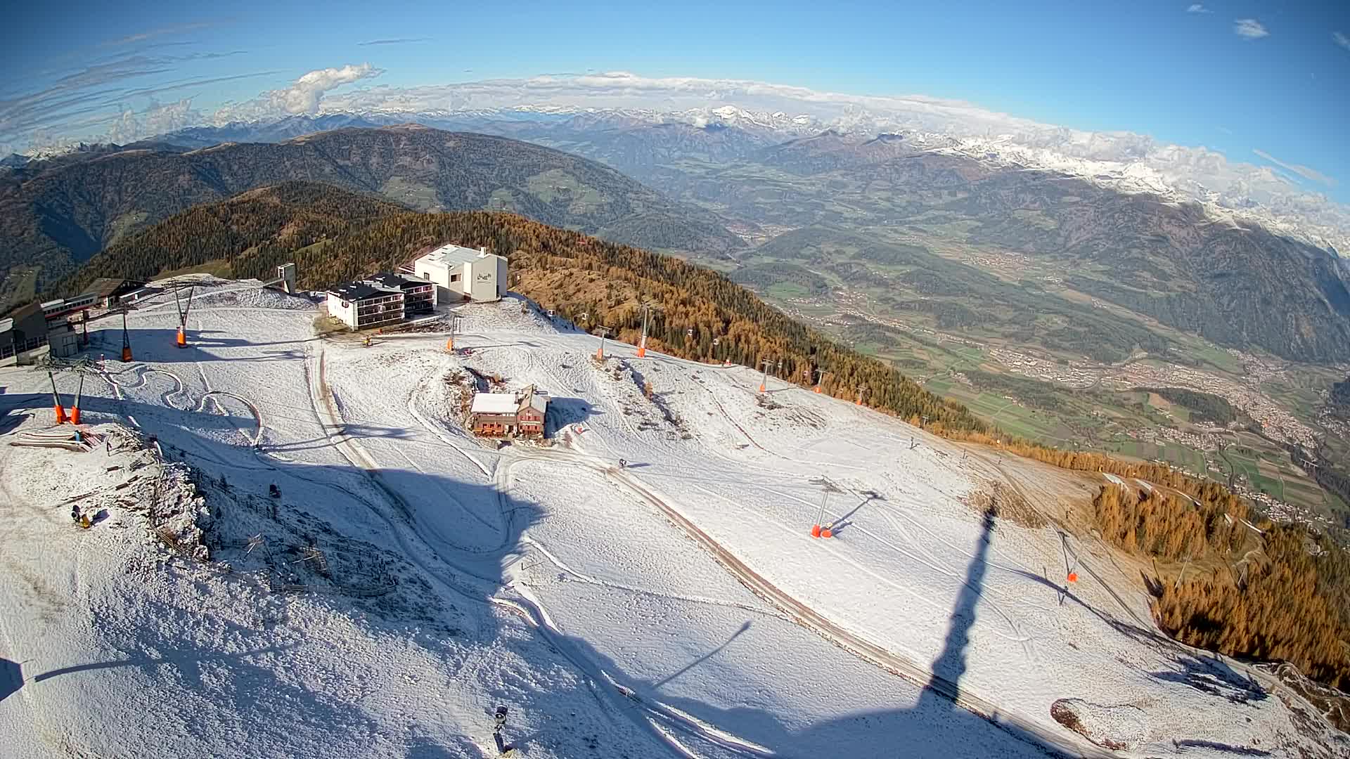 Skigebiet Kronplatz Gipfel | Blick auf Bruneck