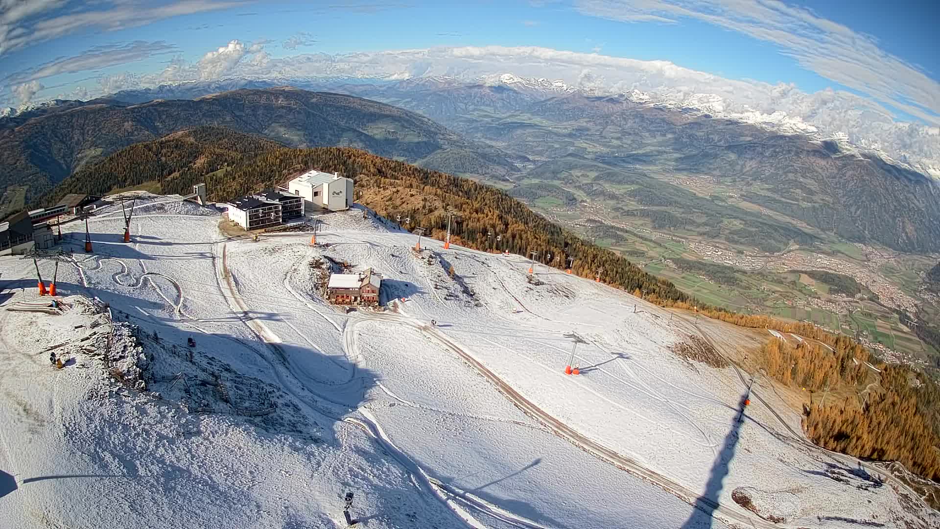 Skigebiet Kronplatz Gipfel | Blick auf Bruneck