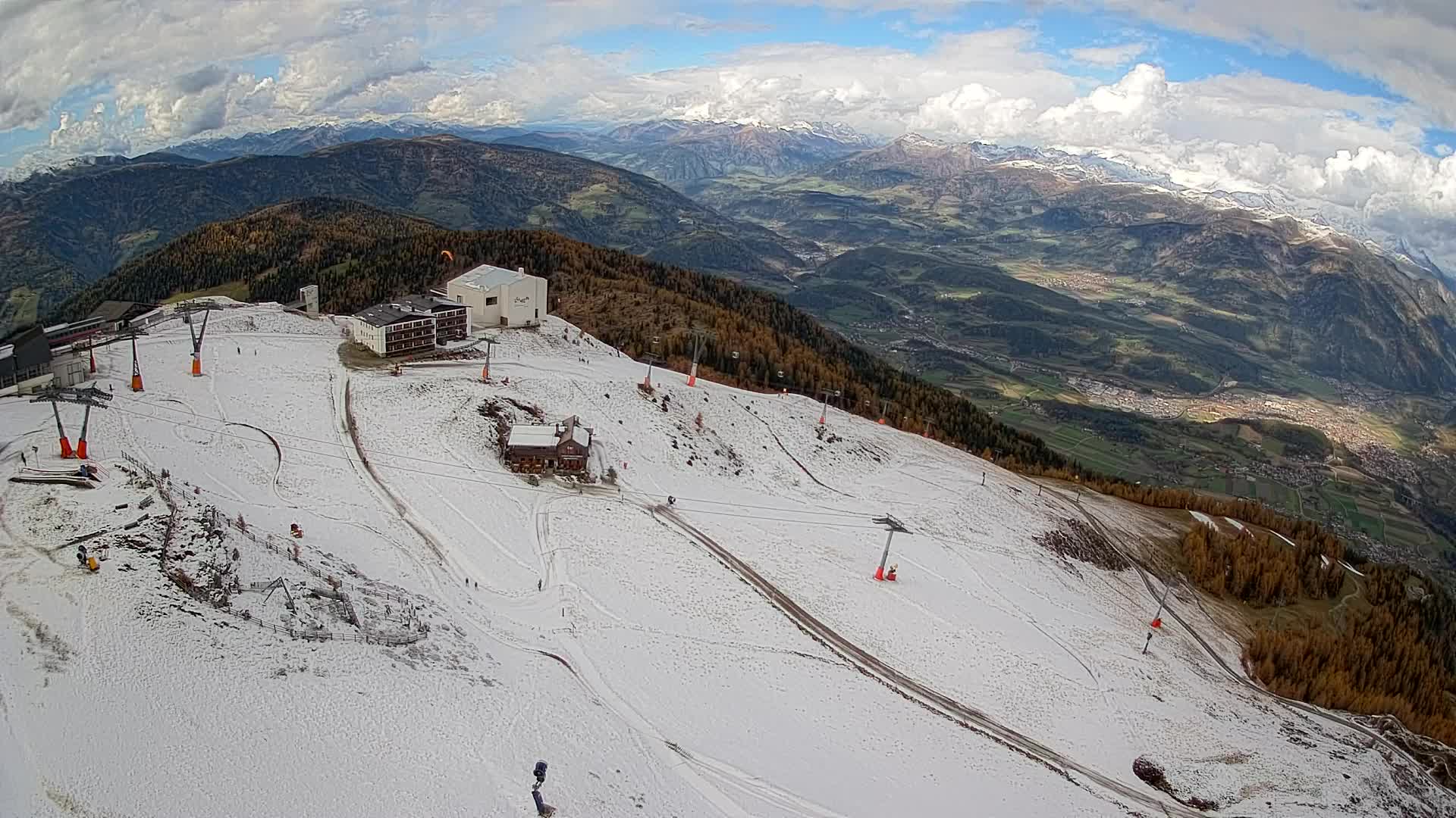 Skigebiet Kronplatz Gipfel | Blick auf Bruneck