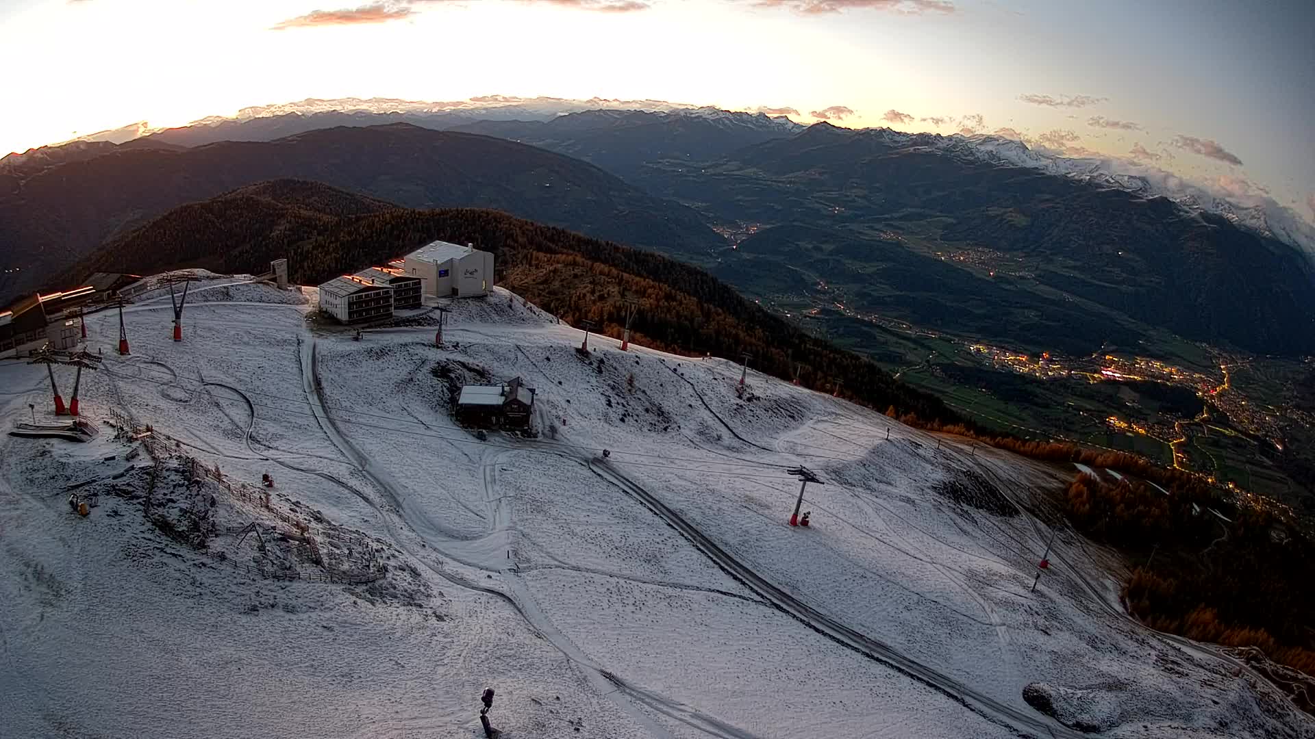 Station de ski Kronplatz sommet | vue sur Brunico