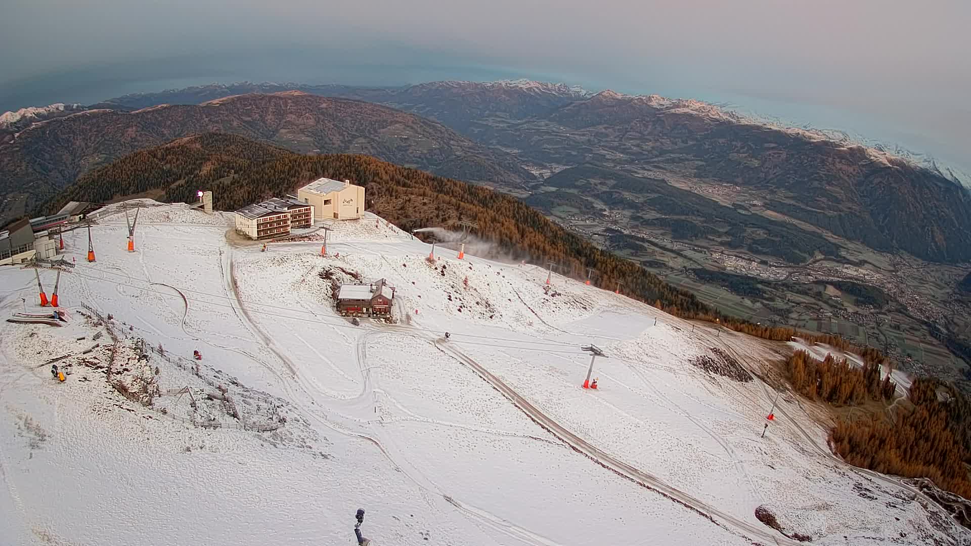 Kronplatz peak Ski resort | view to Bruneck