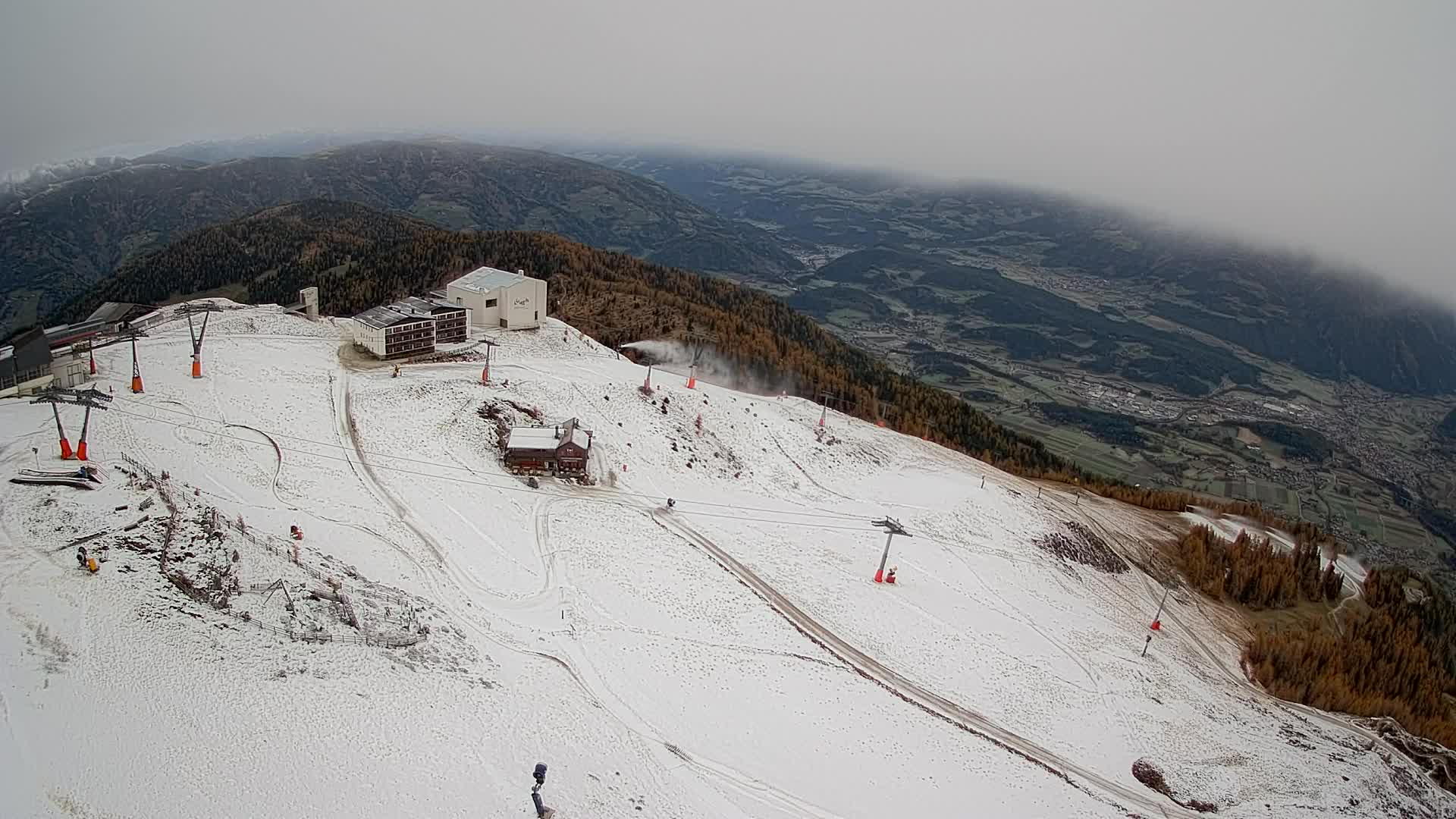 Kronplatz peak Ski resort | view to Bruneck