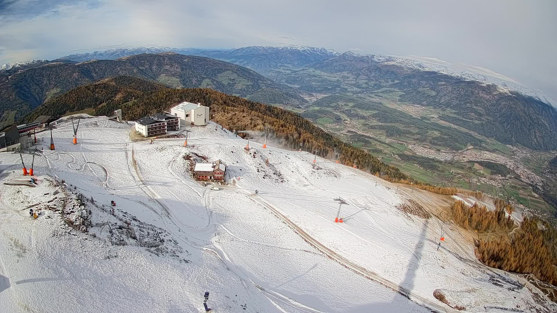 Kronplatz peak Ski resort | view to Bruneck