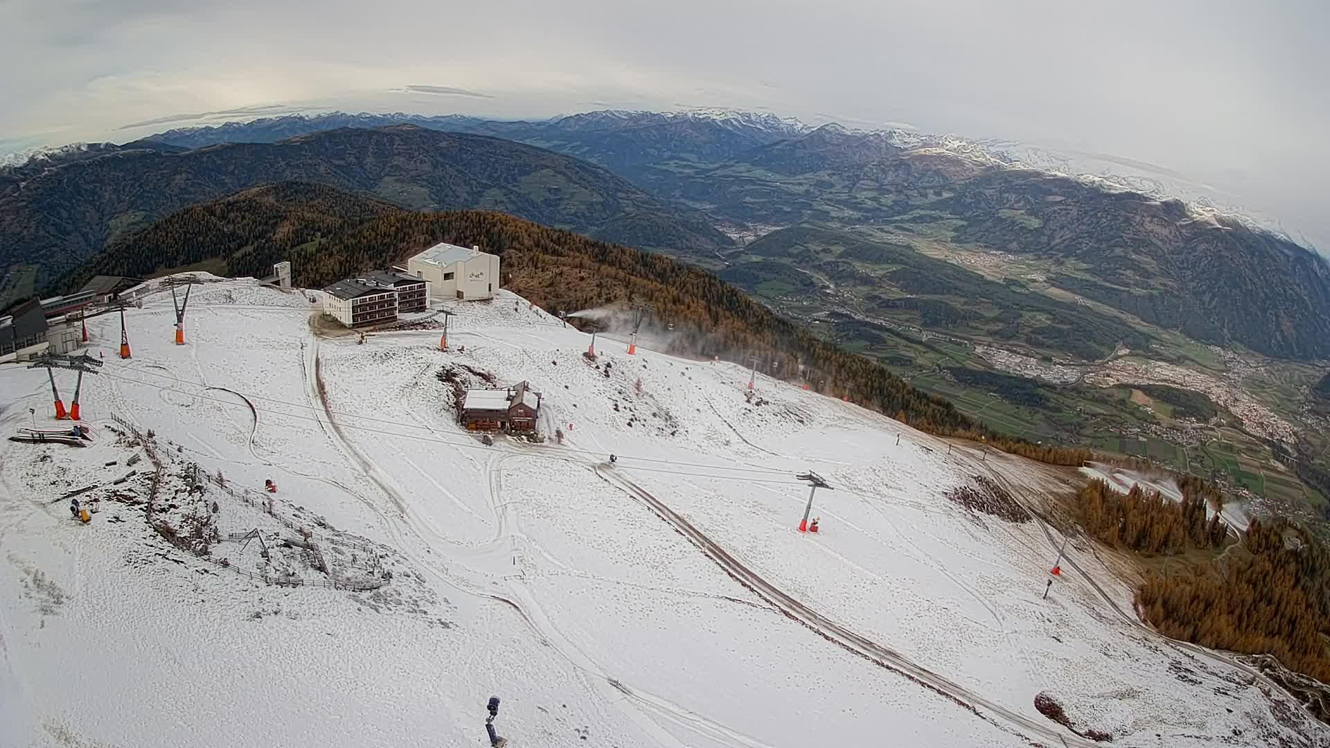 Kronplatz peak Ski resort | view to Bruneck