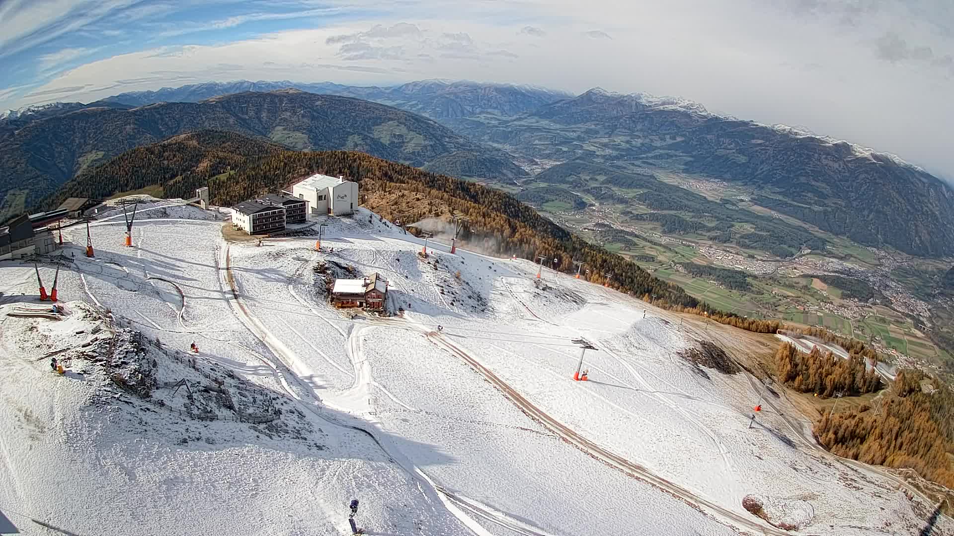 Station de ski Kronplatz sommet | vue sur Brunico