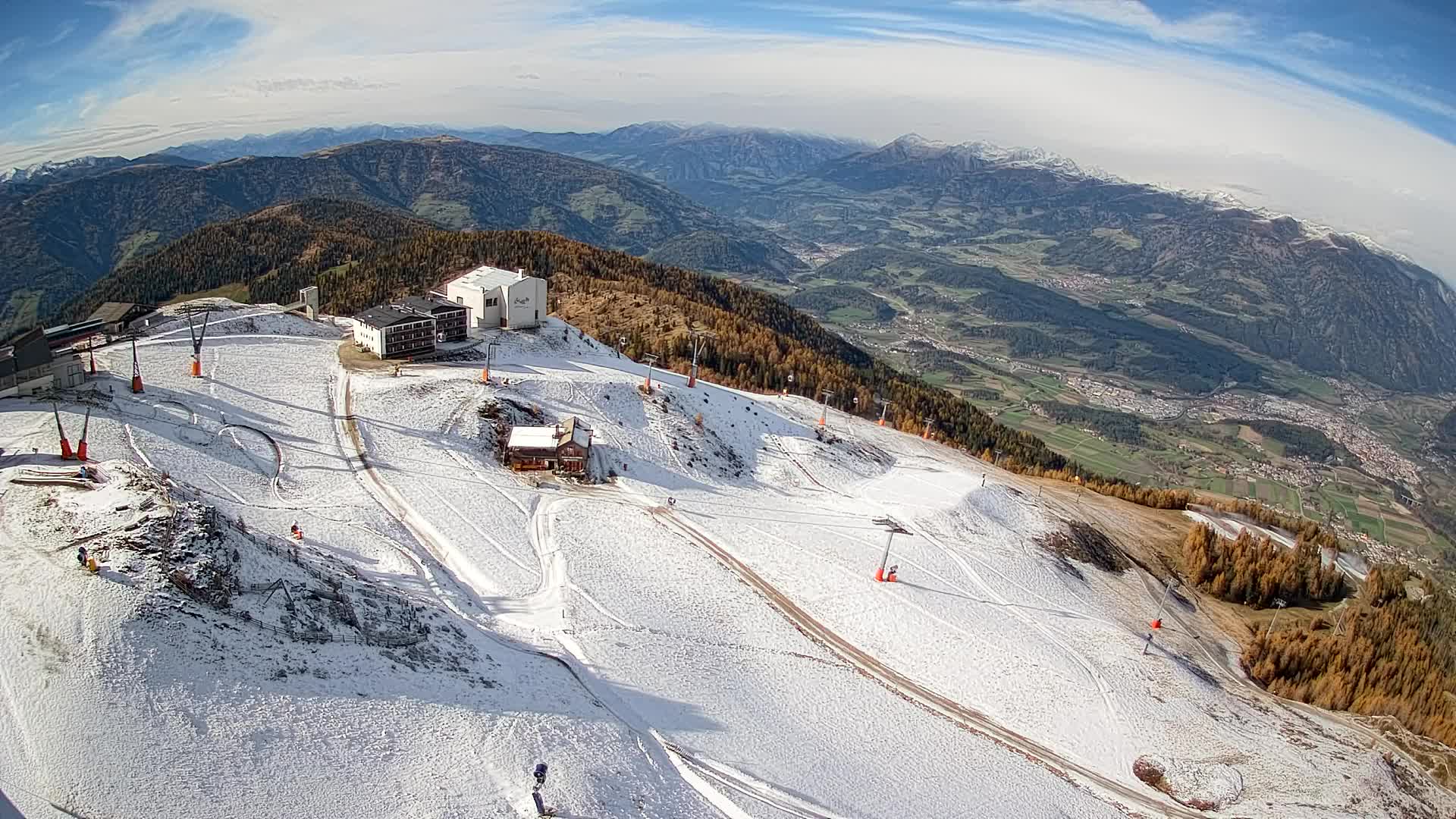Station de ski Kronplatz sommet | vue sur Brunico