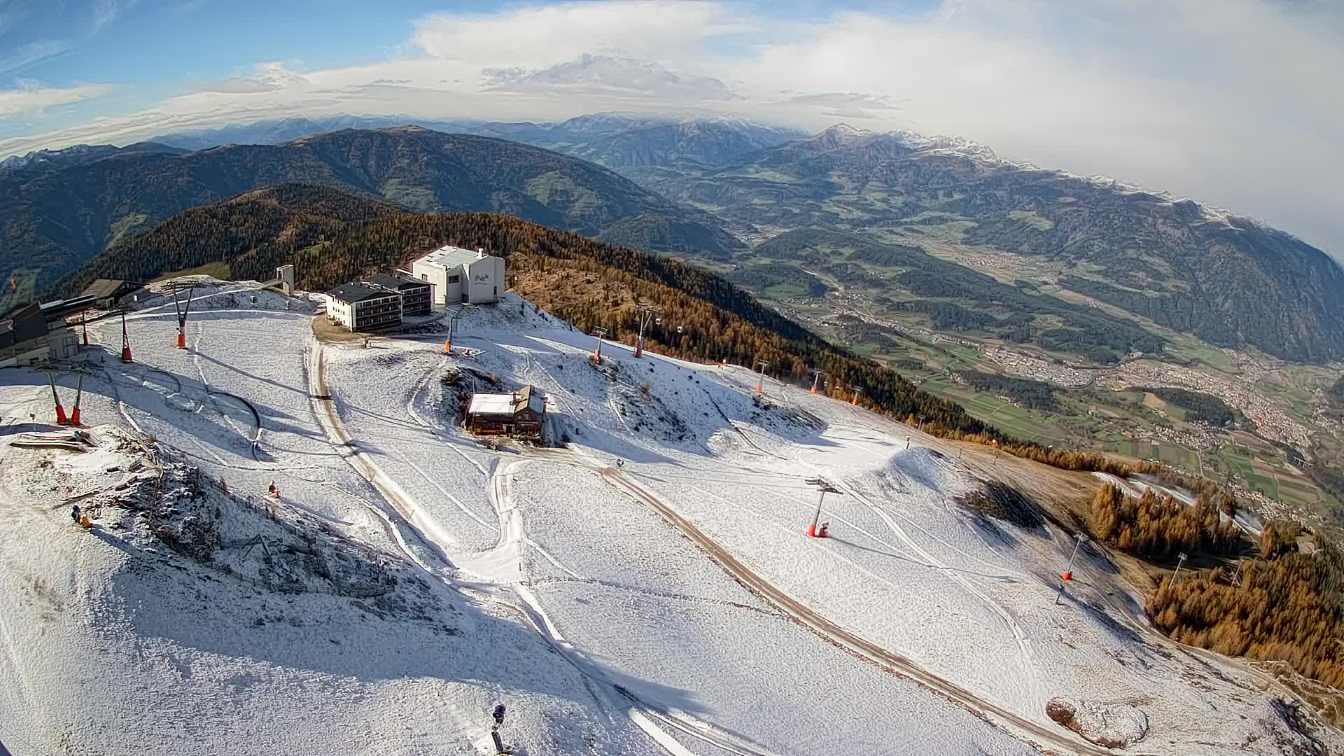 Station de ski Kronplatz sommet | vue sur Brunico