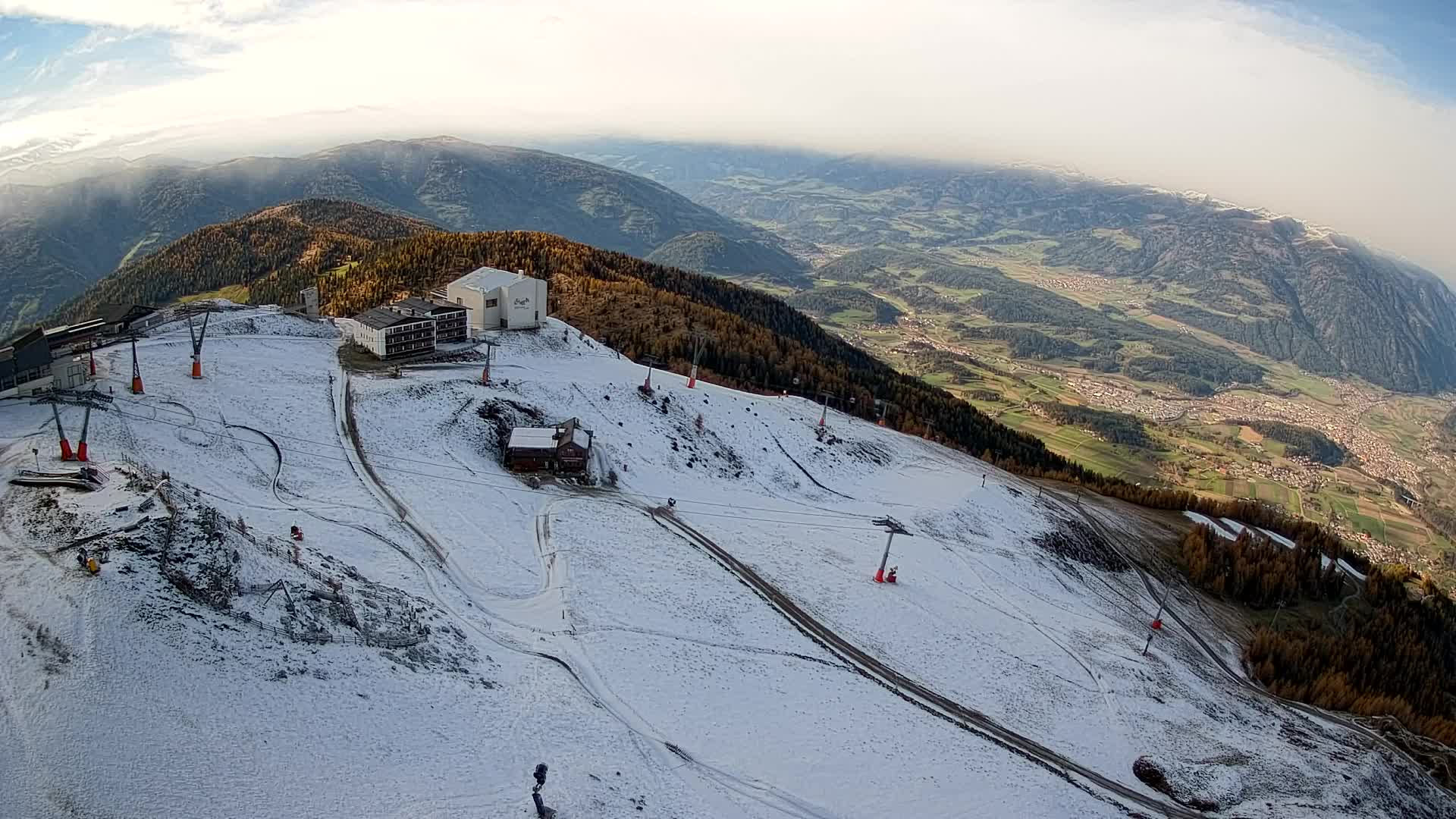 Skigebiet Kronplatz Gipfel | Blick auf Bruneck