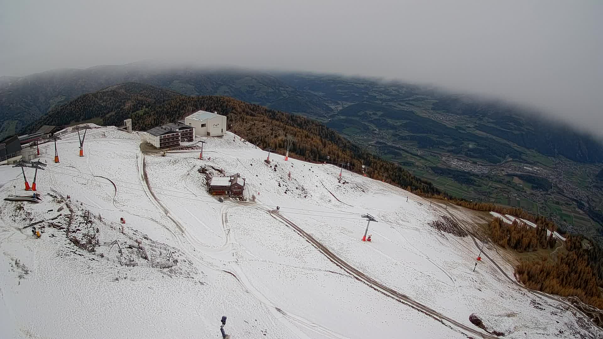 Kronplatz peak Ski resort | view to Bruneck