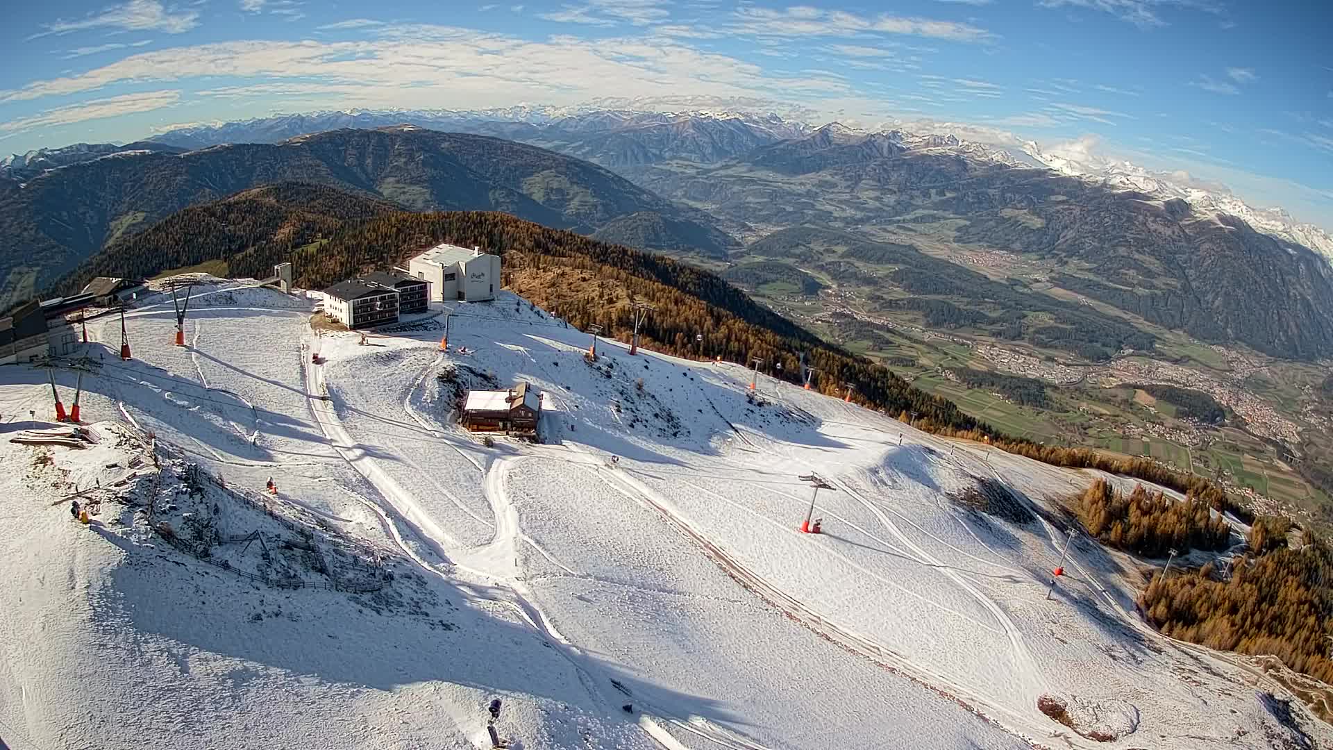 Kronplatz peak Ski resort | view to Bruneck
