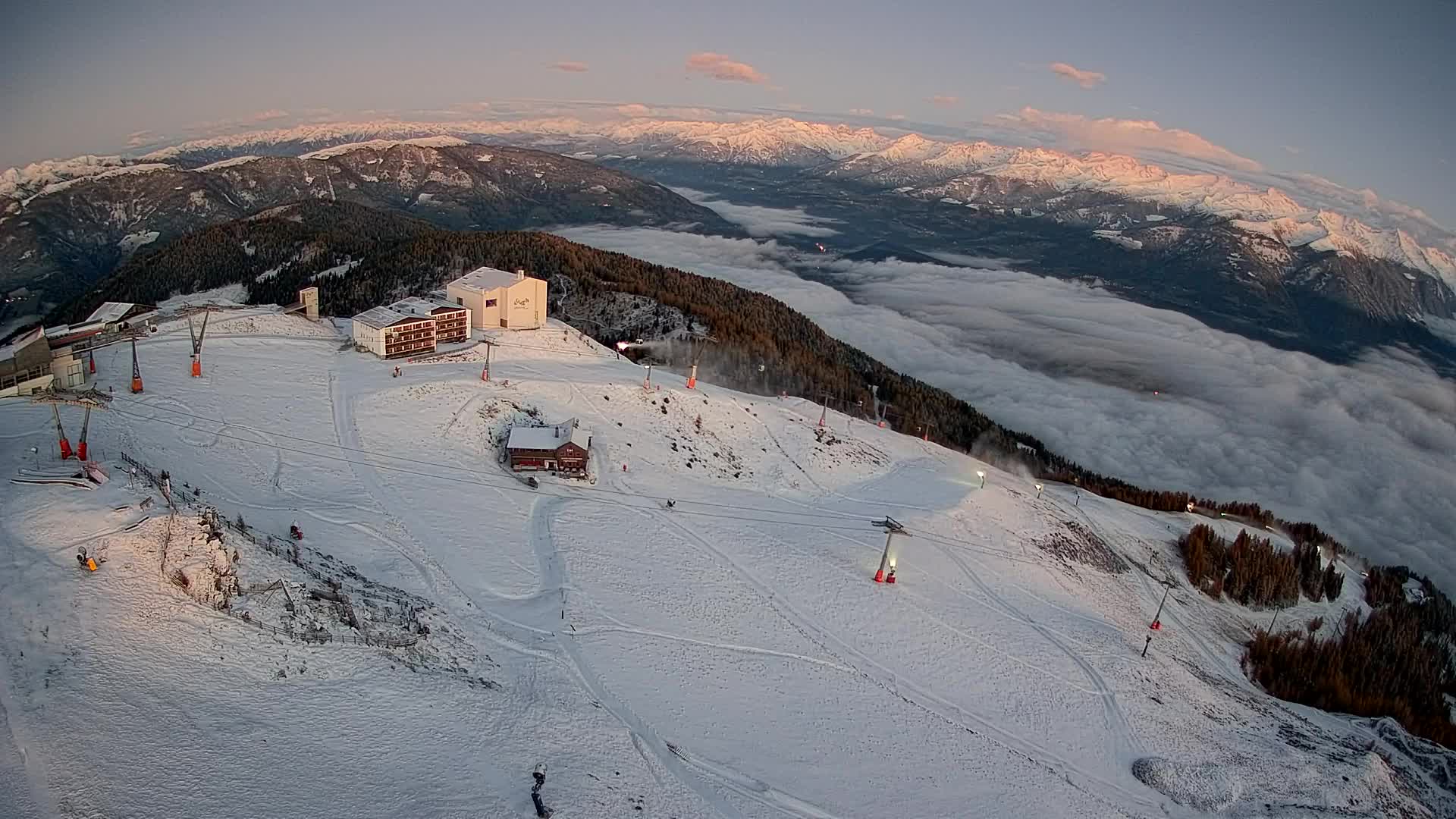 Kronplatz peak Ski resort | view to Bruneck