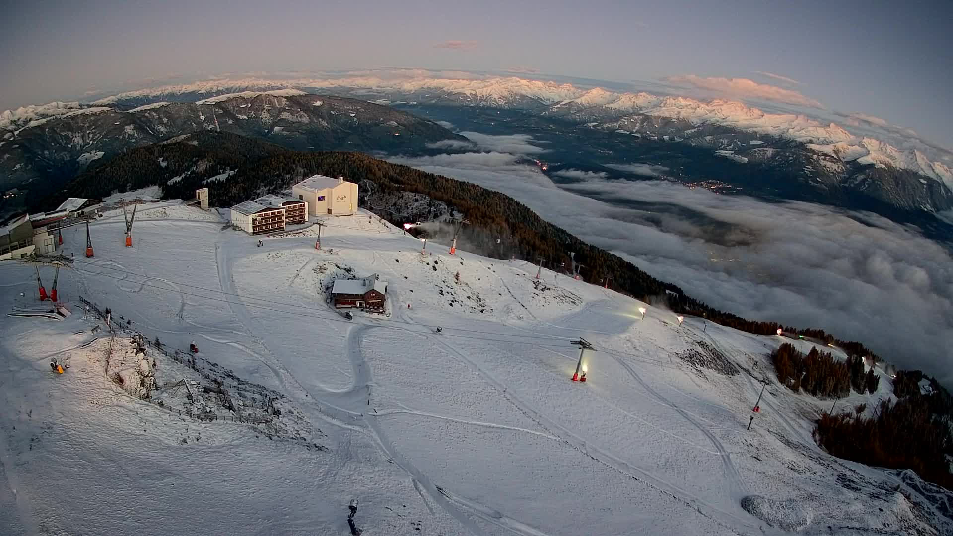 Kronplatz peak Ski resort | view to Bruneck
