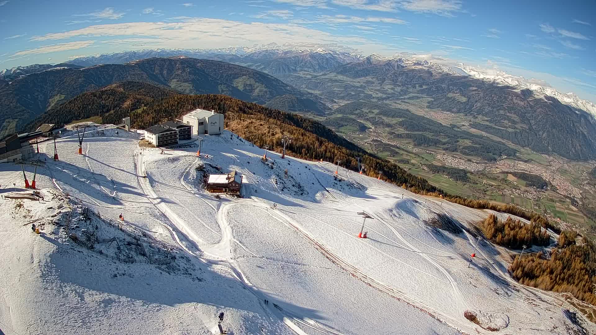 Skigebiet Kronplatz Gipfel | Blick auf Bruneck