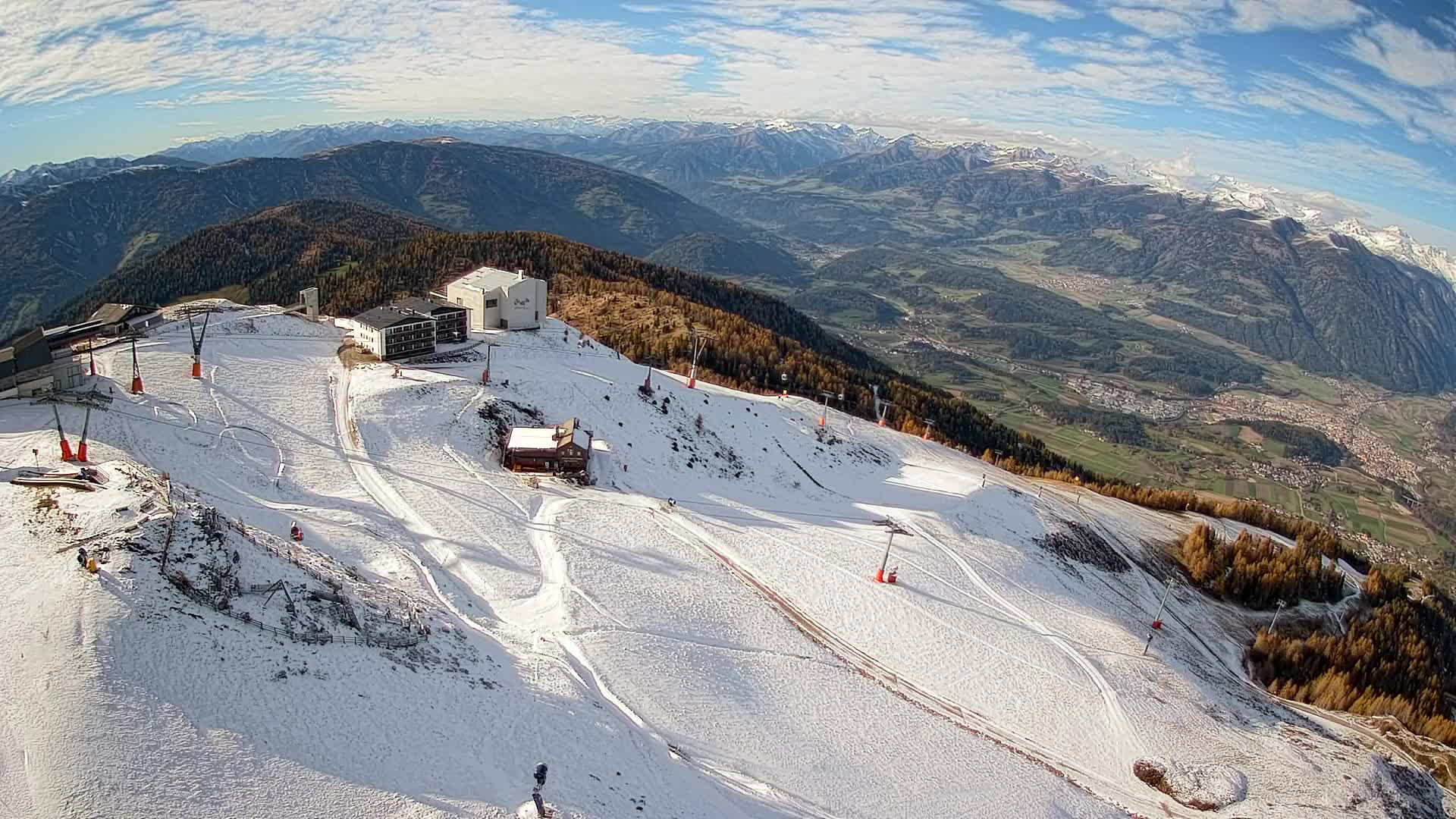 Station de ski Kronplatz sommet | vue sur Brunico