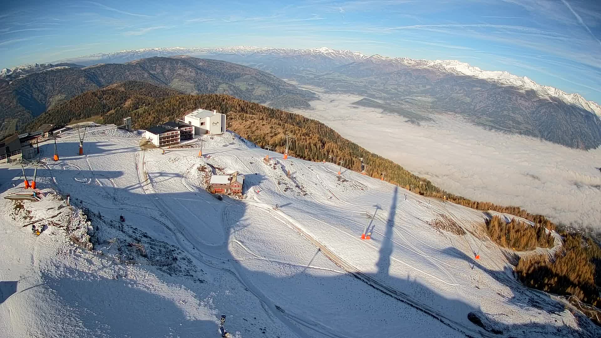 Kronplatz peak Ski resort | view to Bruneck