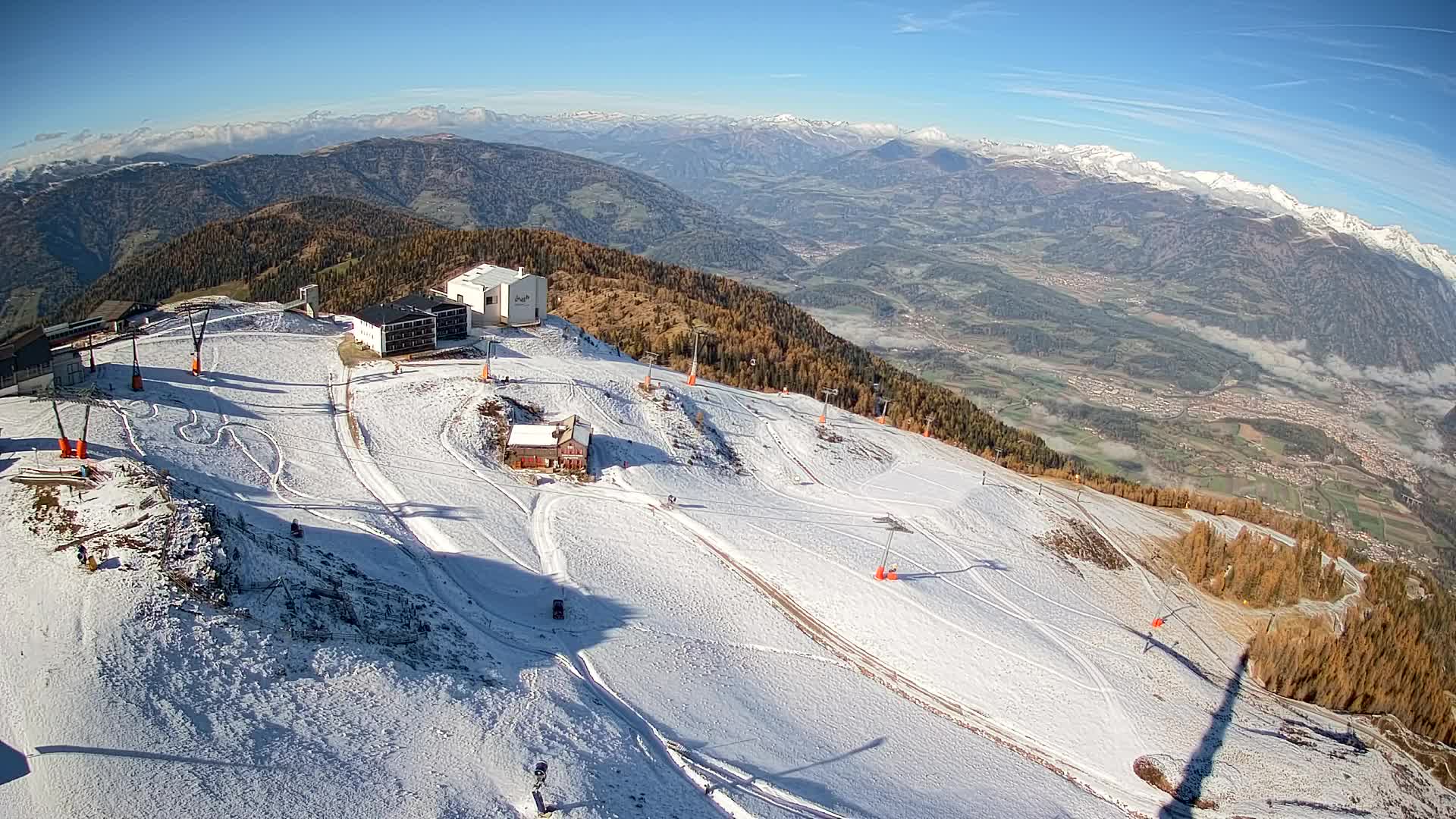 Station de ski Kronplatz sommet | vue sur Brunico