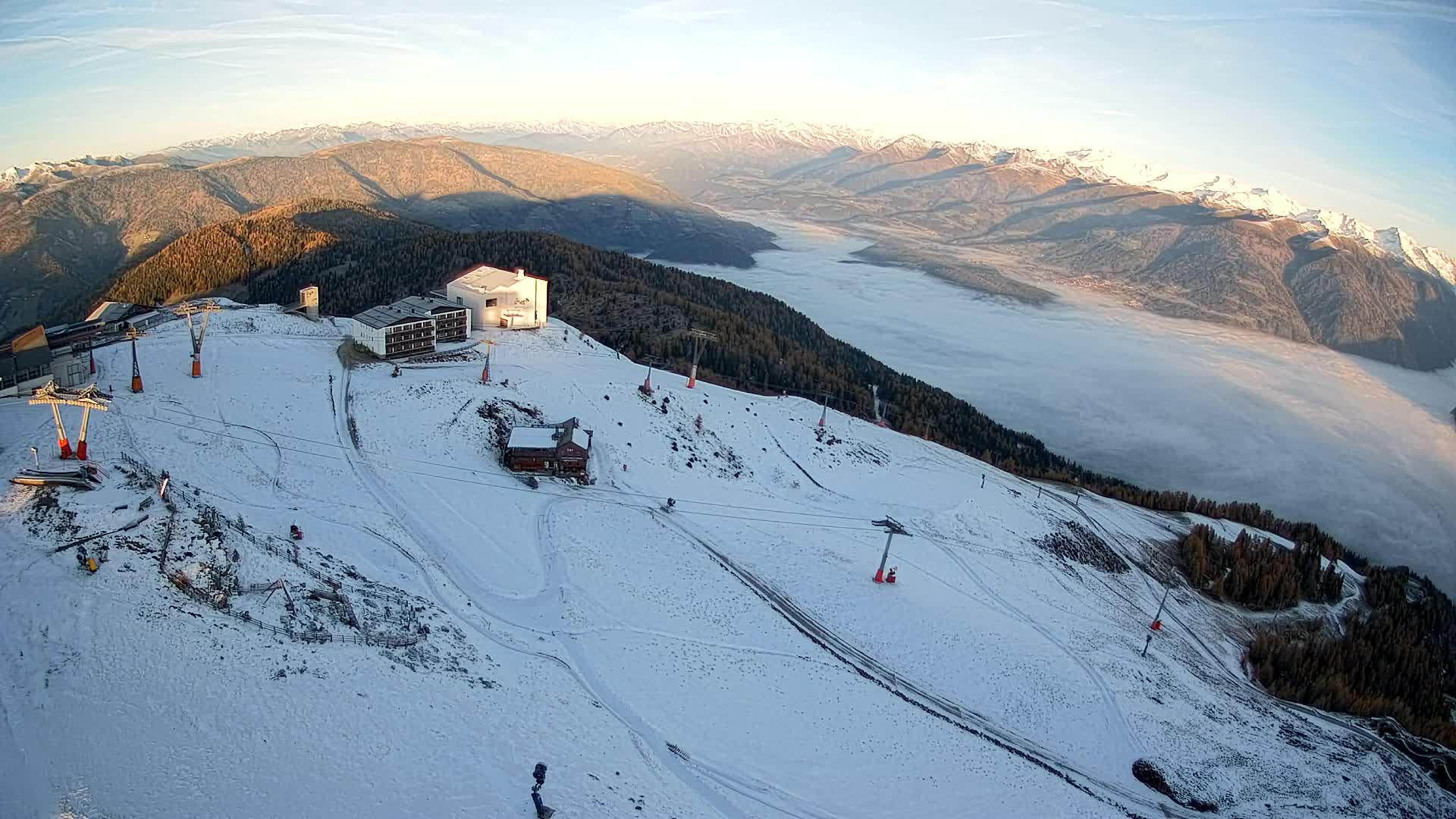 Kronplatz peak Ski resort | view to Bruneck