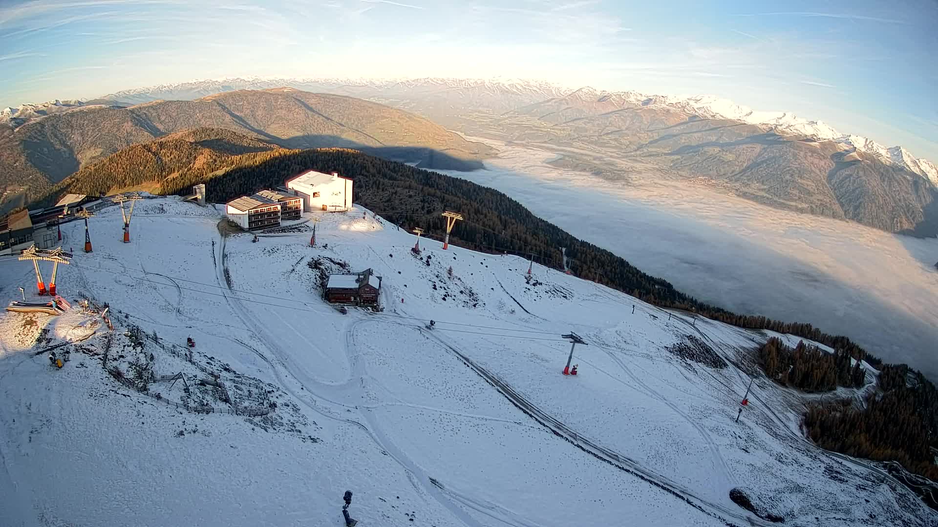 Station de ski Kronplatz sommet | vue sur Brunico