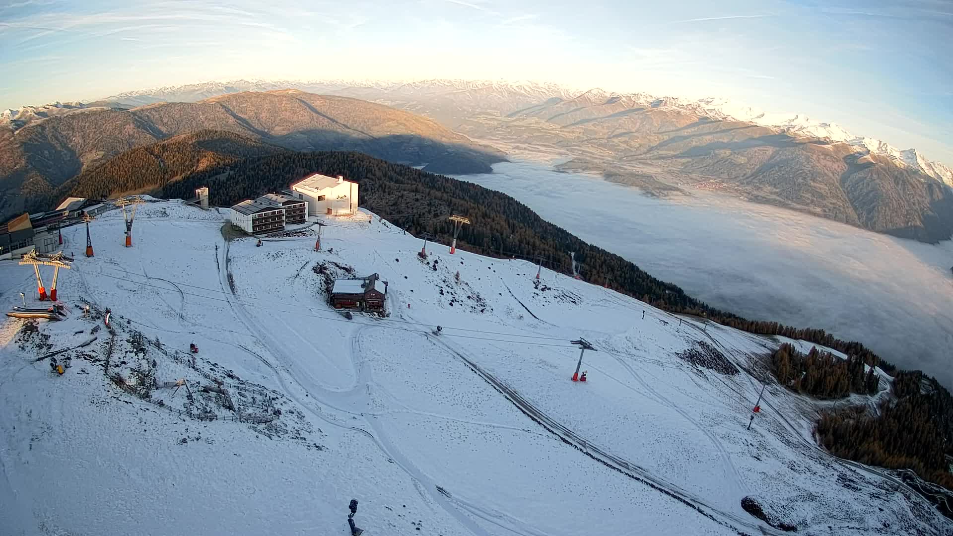 Kronplatz peak Ski resort | view to Bruneck