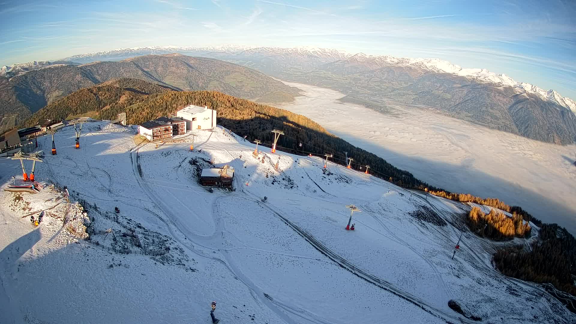 Stazione sciistica di Plan de Corones | vista su Brunico