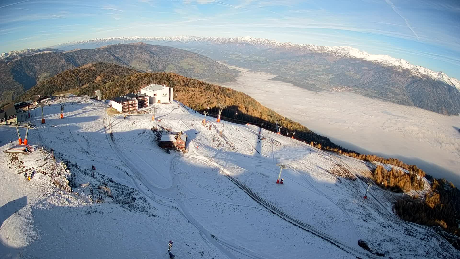 Stazione sciistica di Plan de Corones | vista su Brunico