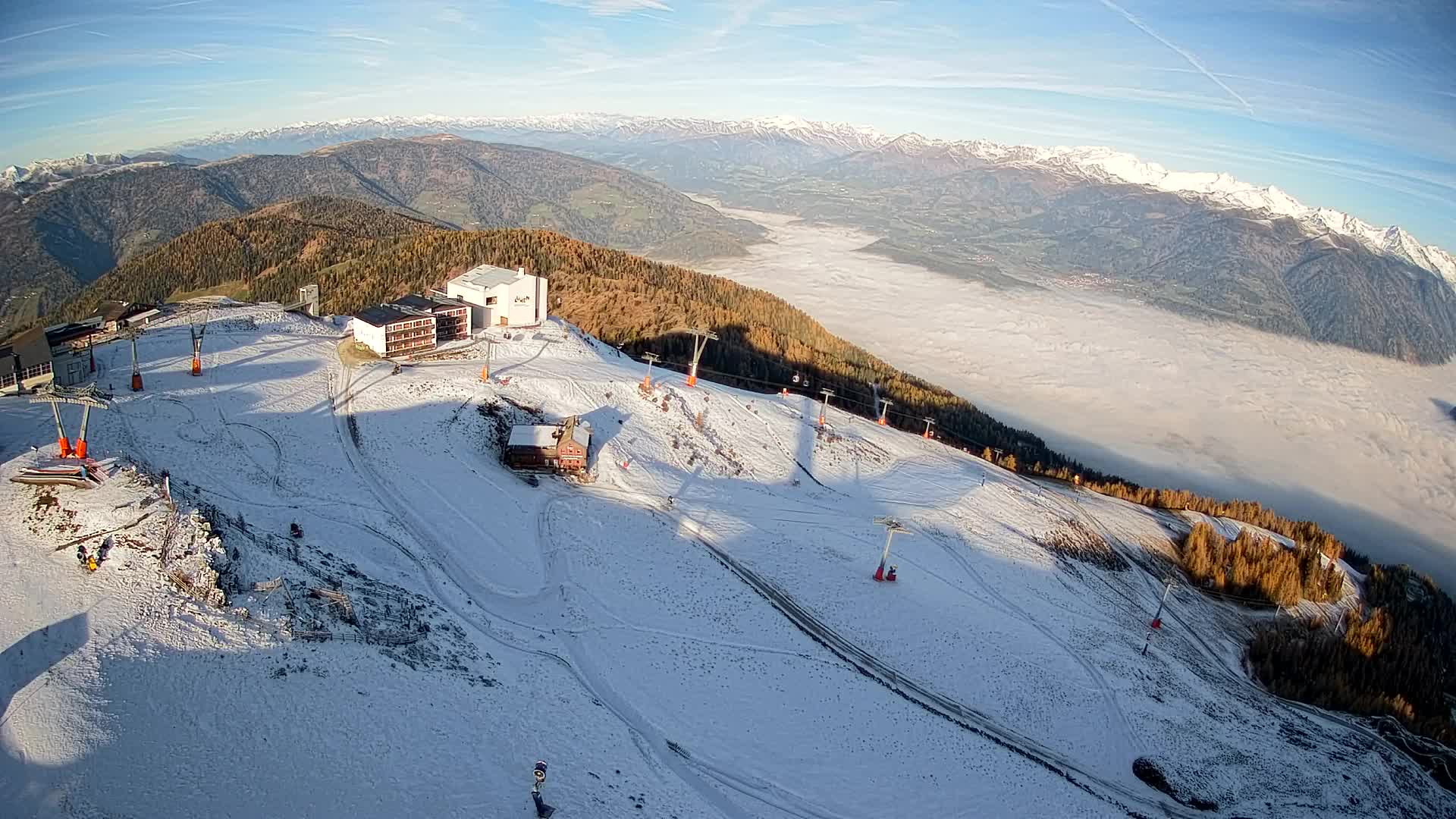 Stazione sciistica di Plan de Corones | vista su Brunico