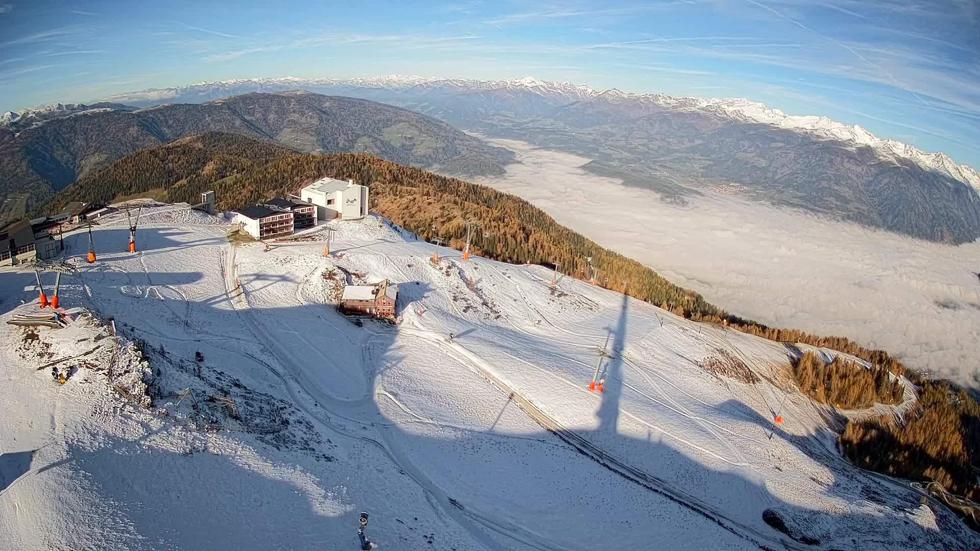 Kronplatz peak Ski resort | view to Bruneck