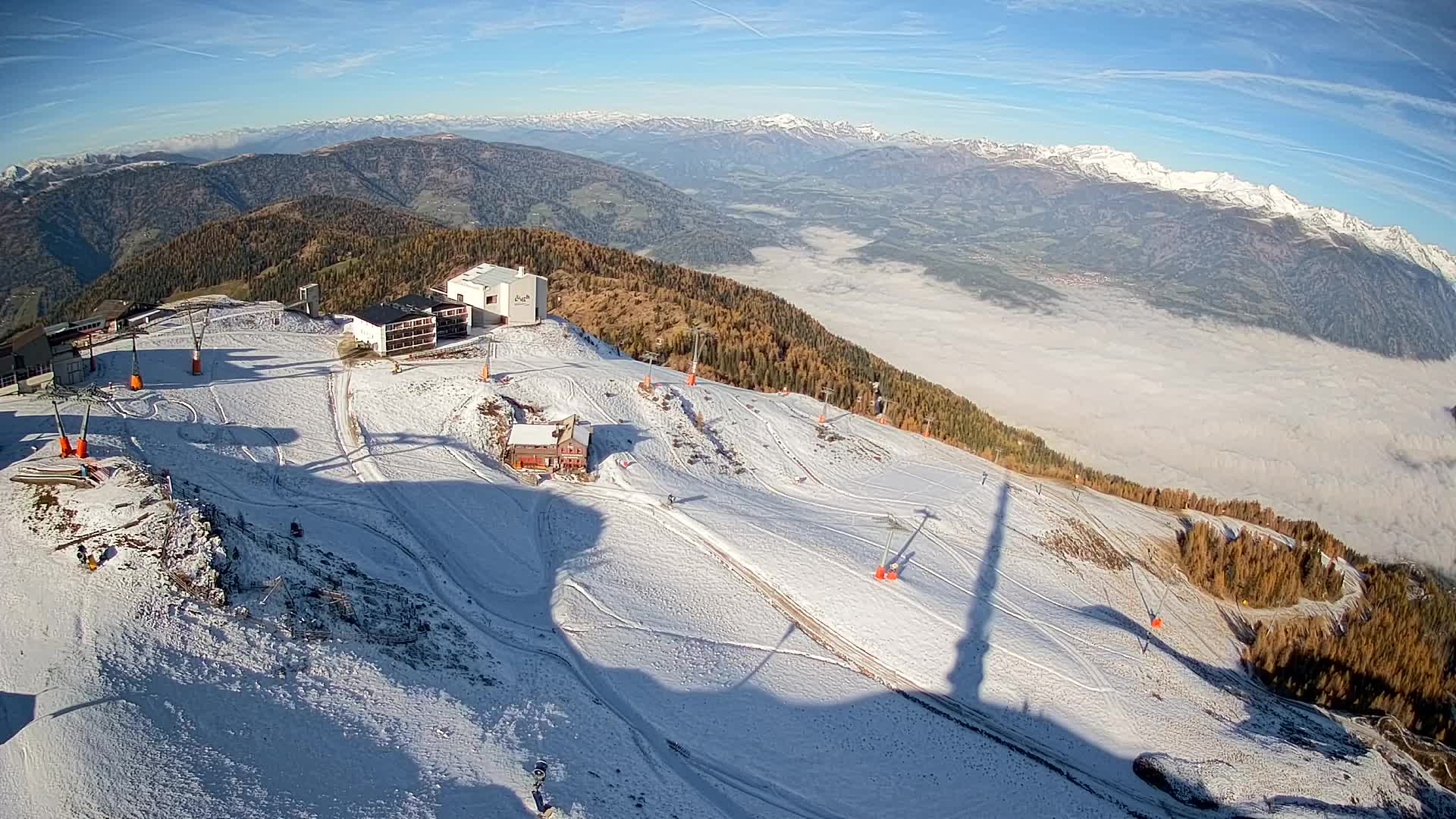 Station de ski Kronplatz sommet | vue sur Brunico