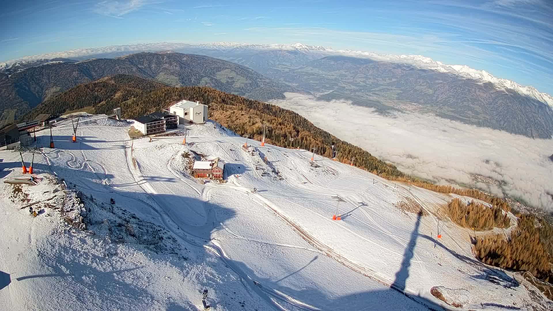 Kronplatz peak Ski resort | view to Bruneck