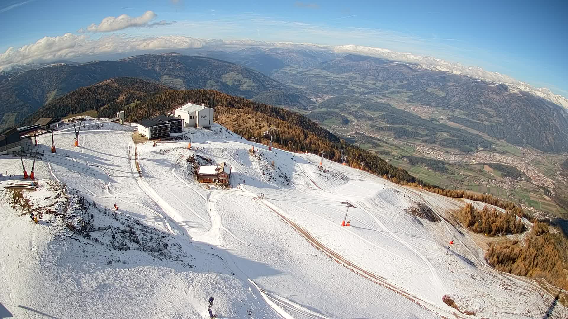 Kronplatz peak Ski resort | view to Bruneck