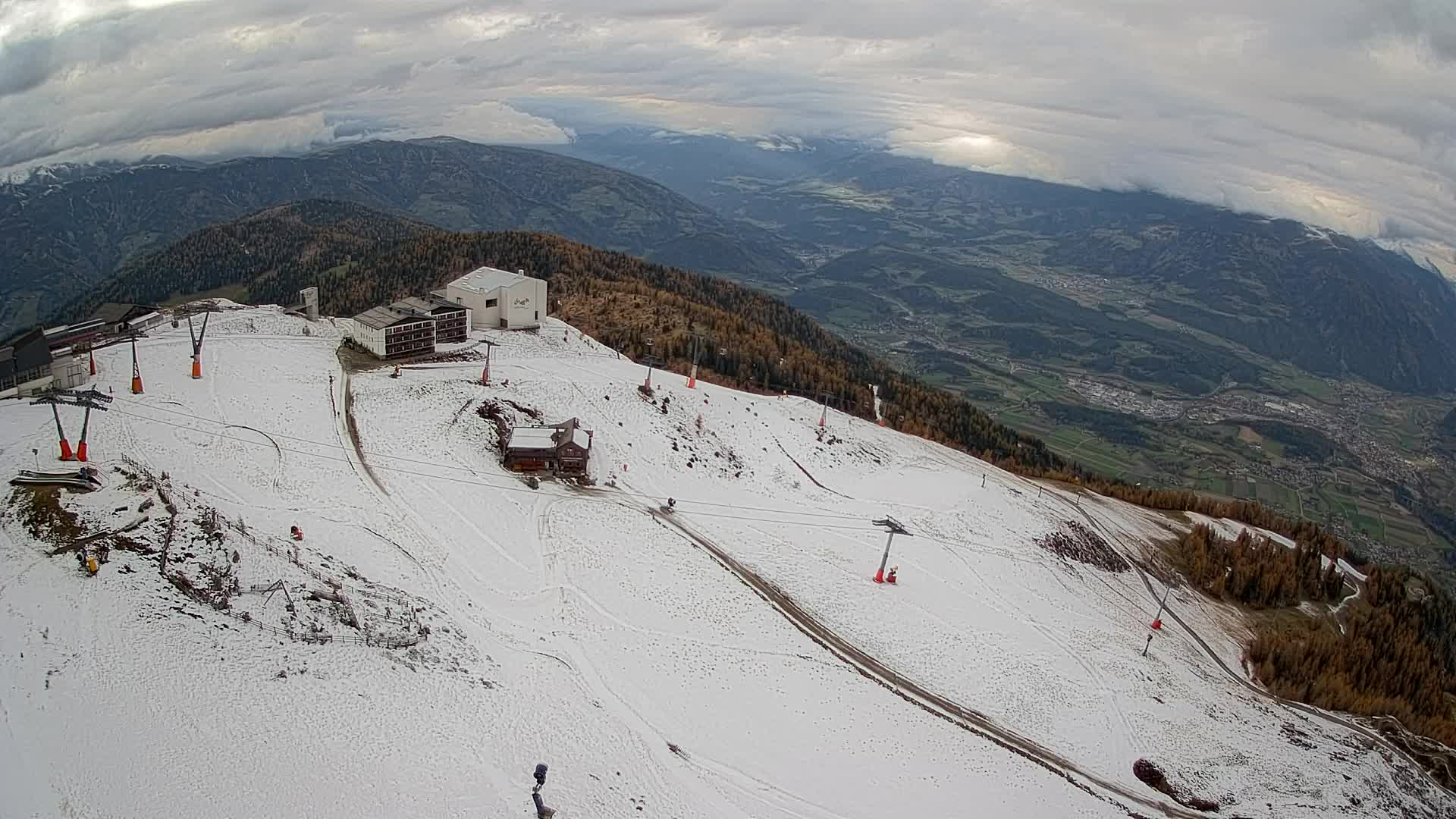 Kronplatz peak Ski resort | view to Bruneck