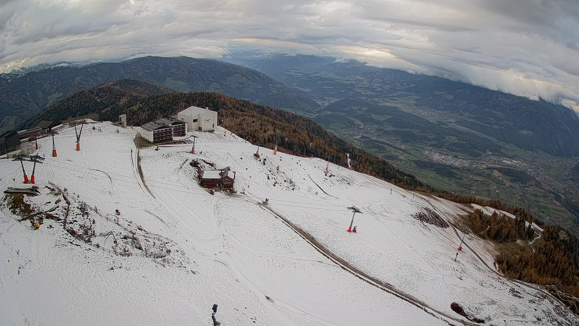 Kronplatz peak Ski resort | view to Bruneck