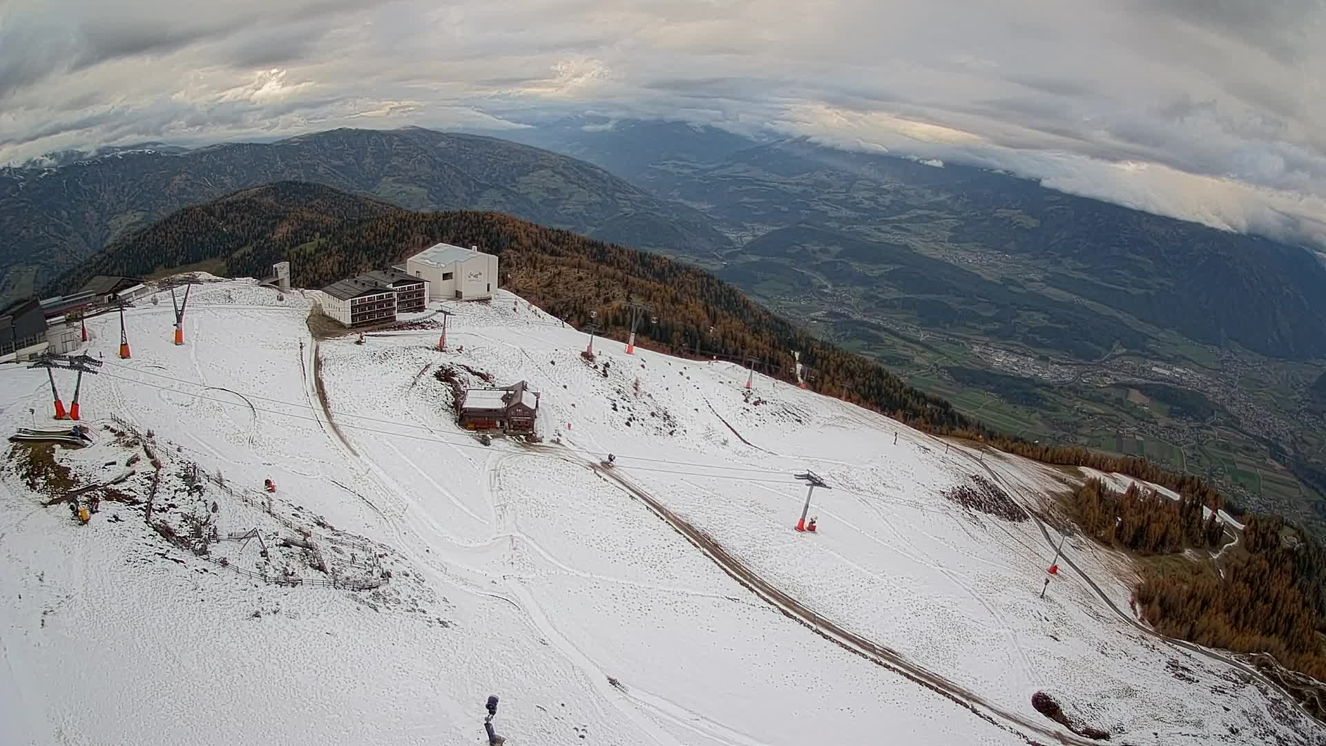 Kronplatz peak Ski resort | view to Bruneck