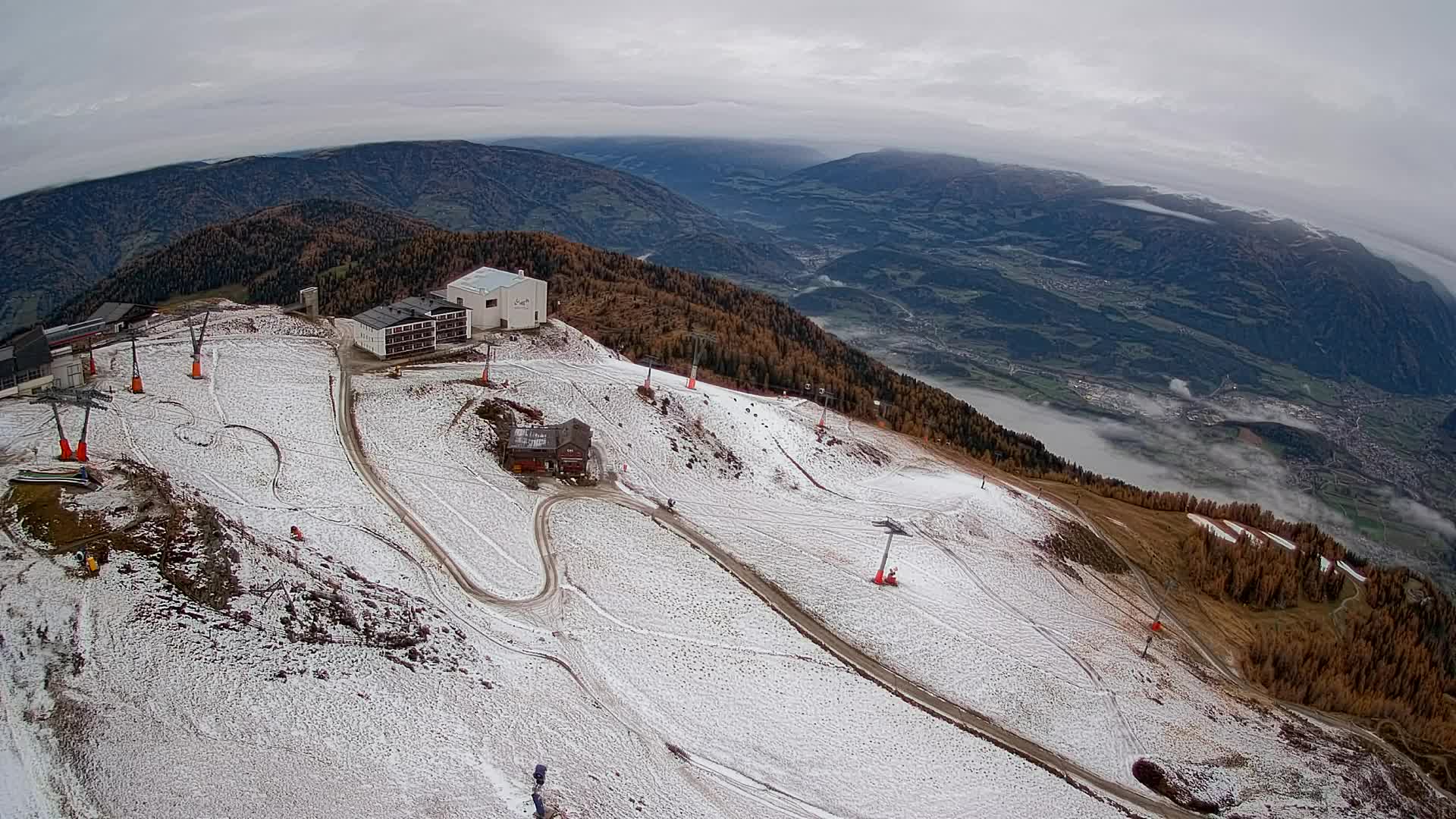 Kronplatz peak Ski resort | view to Bruneck