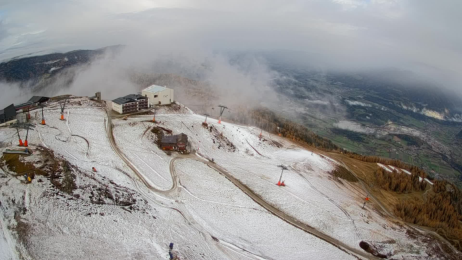 Kronplatz peak Ski resort | view to Bruneck
