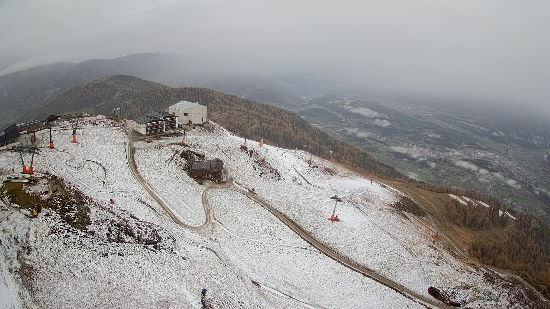 Skigebiet Kronplatz Gipfel | Blick auf Bruneck