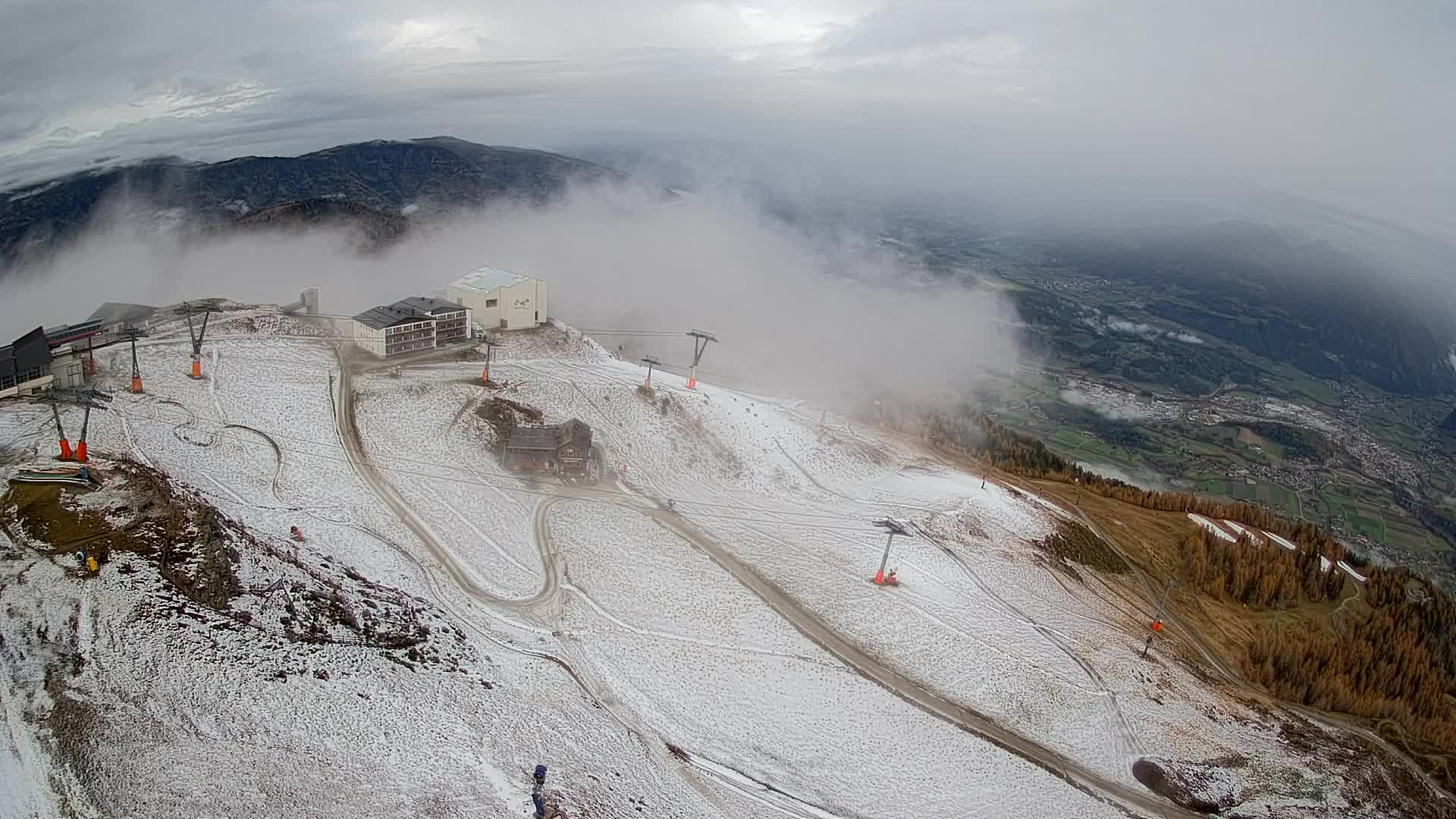 Kronplatz peak Ski resort | view to Bruneck