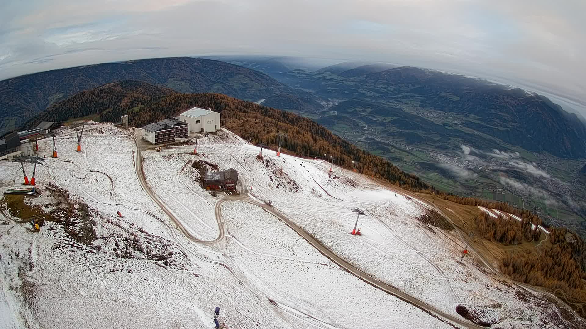 Kronplatz peak Ski resort | view to Bruneck