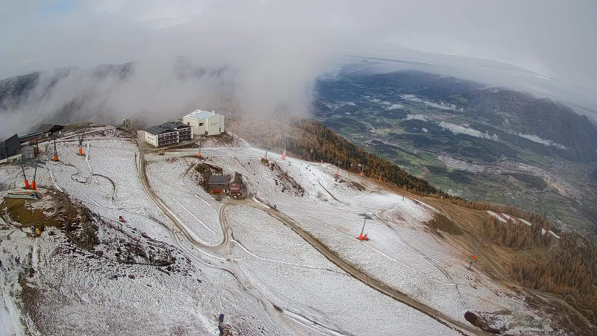 Station de ski Kronplatz sommet | vue sur Brunico