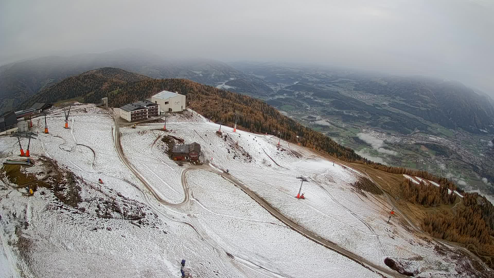 Kronplatz peak Ski resort | view to Bruneck