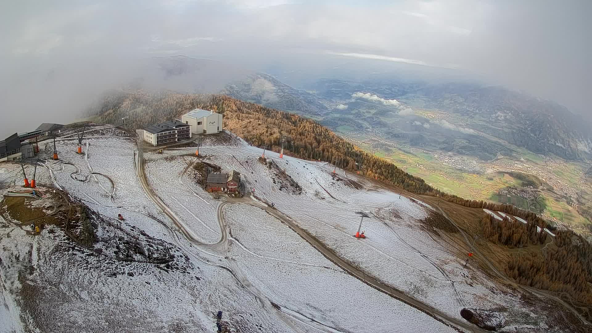 Skigebiet Kronplatz Gipfel | Blick auf Bruneck